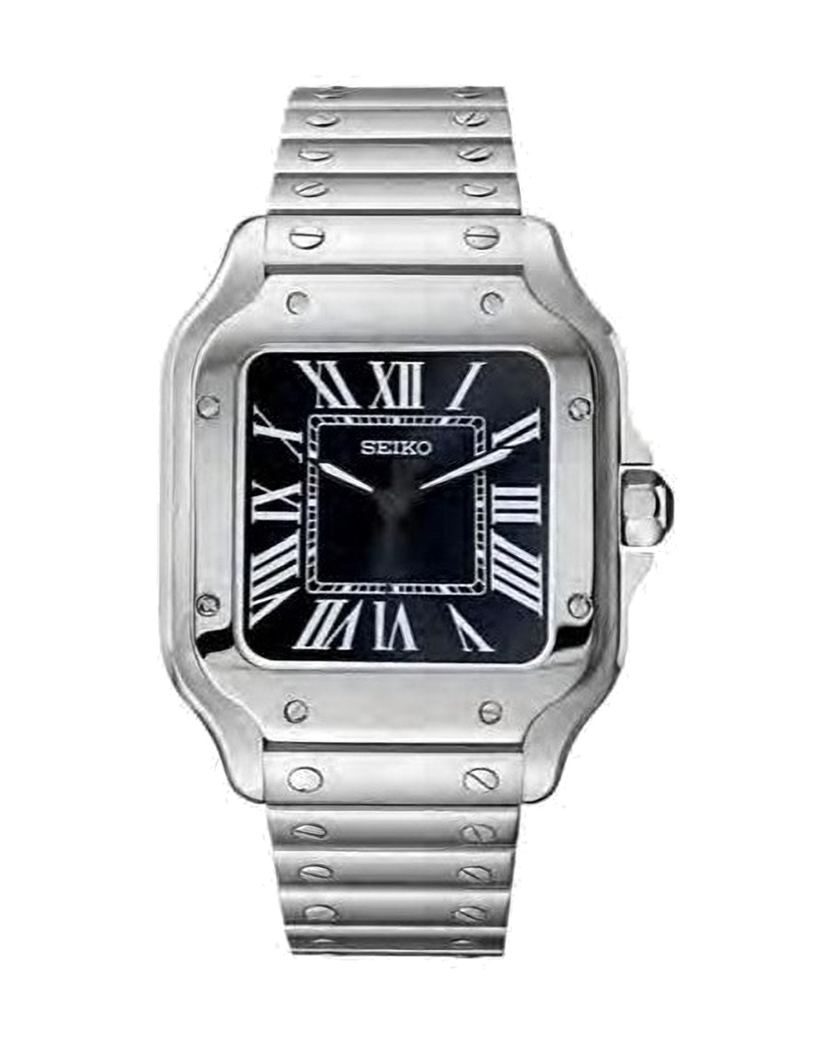 Santos Negro Seiko mod, de frente