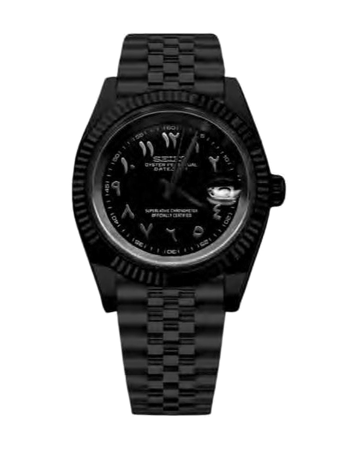 Estría Arábiga Medianoche: Seiko mod de 36 mm, de frente