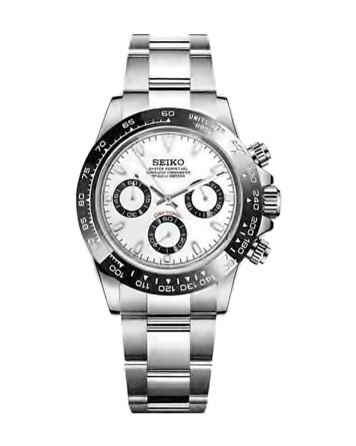 Pista Panda: Seiko mod de 41 mm, de frente