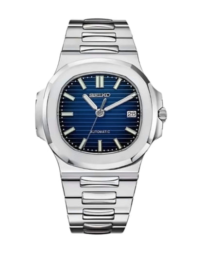 Portillo Azul marino: Seiko mod de 41 mm, de frente