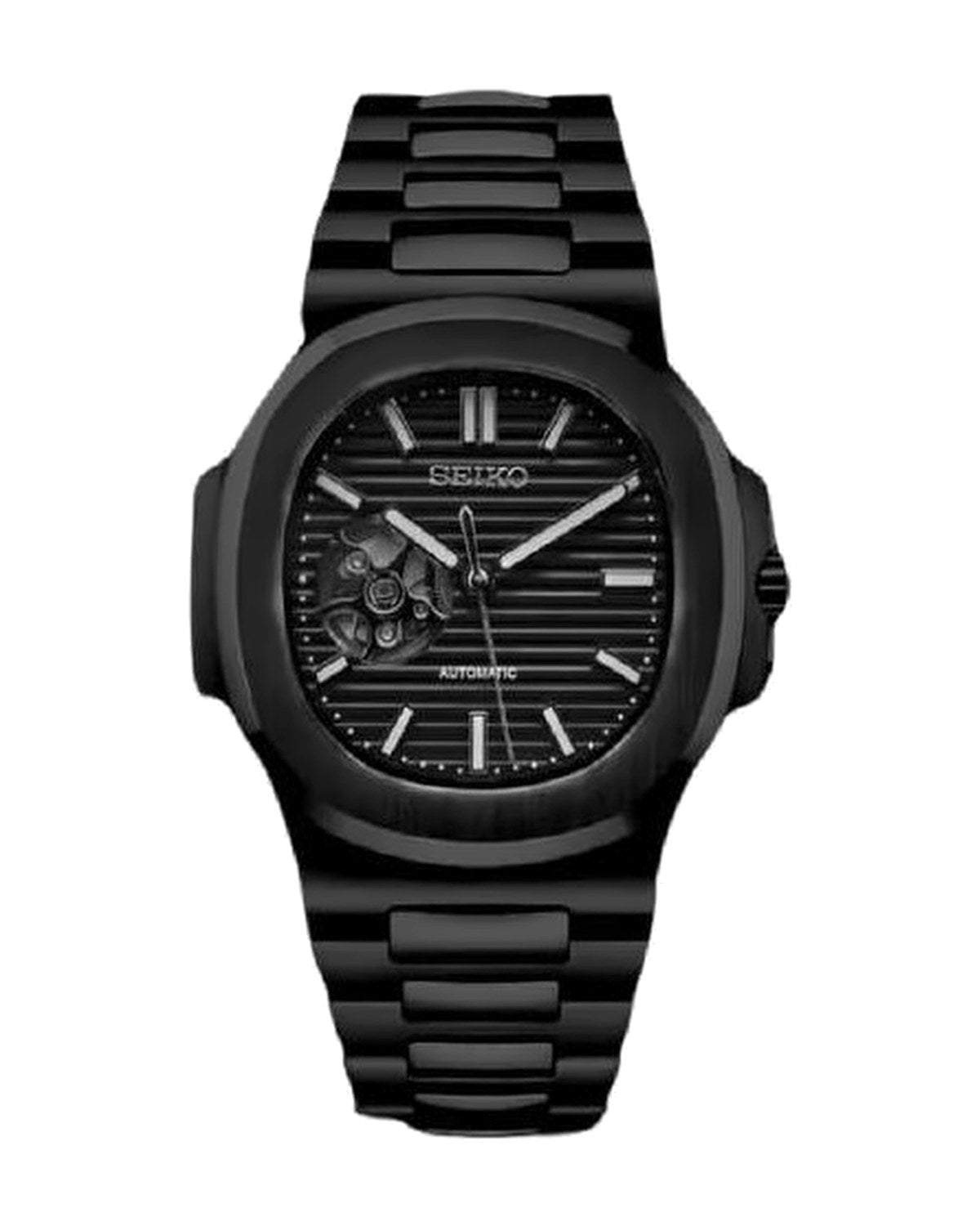 Portillo Corazón Medianoche: Seiko mod de 41 mm, de frente