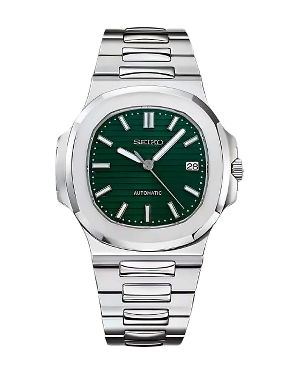 Portillo Esmeralda: Seiko mod de 41 mm, de frente